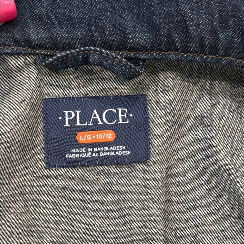 Indigo Blue Cropped Jean Jacket with Structured Shoulders - Picture 3 of 3